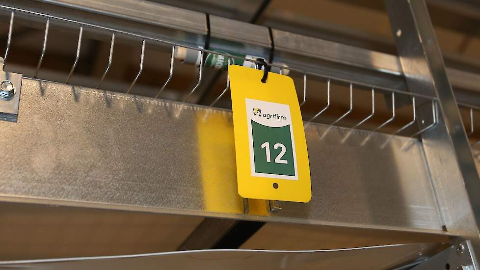 In zijn nieuw ingerichte stal hangen evenals in zijn andere stal vogelmijtvalletjes van Agrifirm. Iedere drie à vier meter hangt een valletje. Nies werkt met aanvullend mineraalvoeder Micon. „Mijn voervoorlichter, dierenarts en ik houden via de valletjes