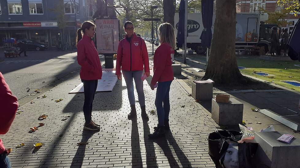 De varkenshouders (afkomstig uit Noord-Limburg en Oost-Brabant) begonnen op een relatief rustige locatie.