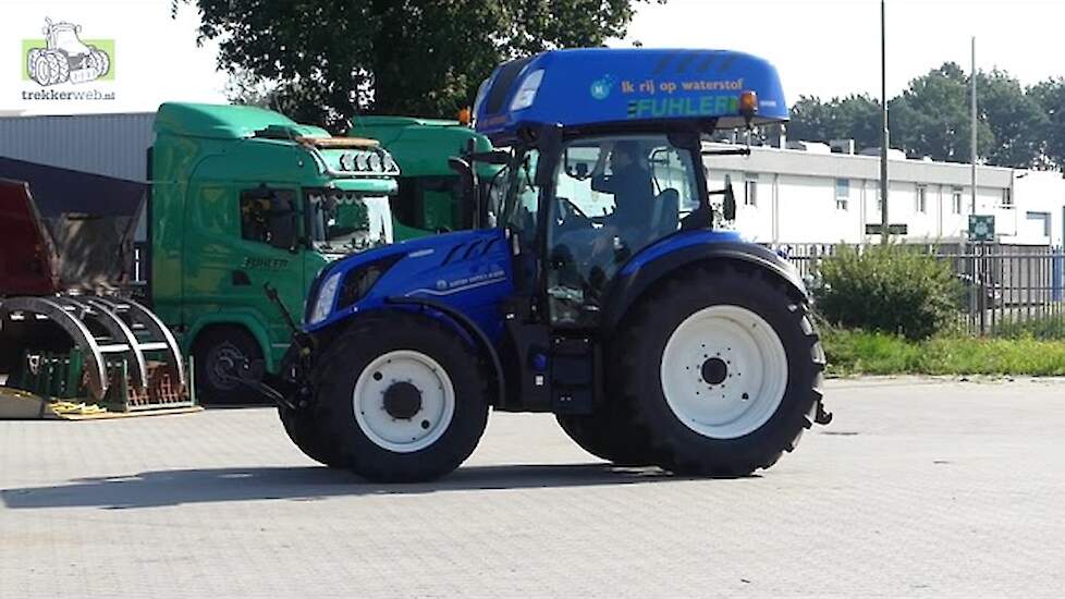 H2o New Holland T5.140 waterstoftrekker voor Fuhler BV uit Emmen